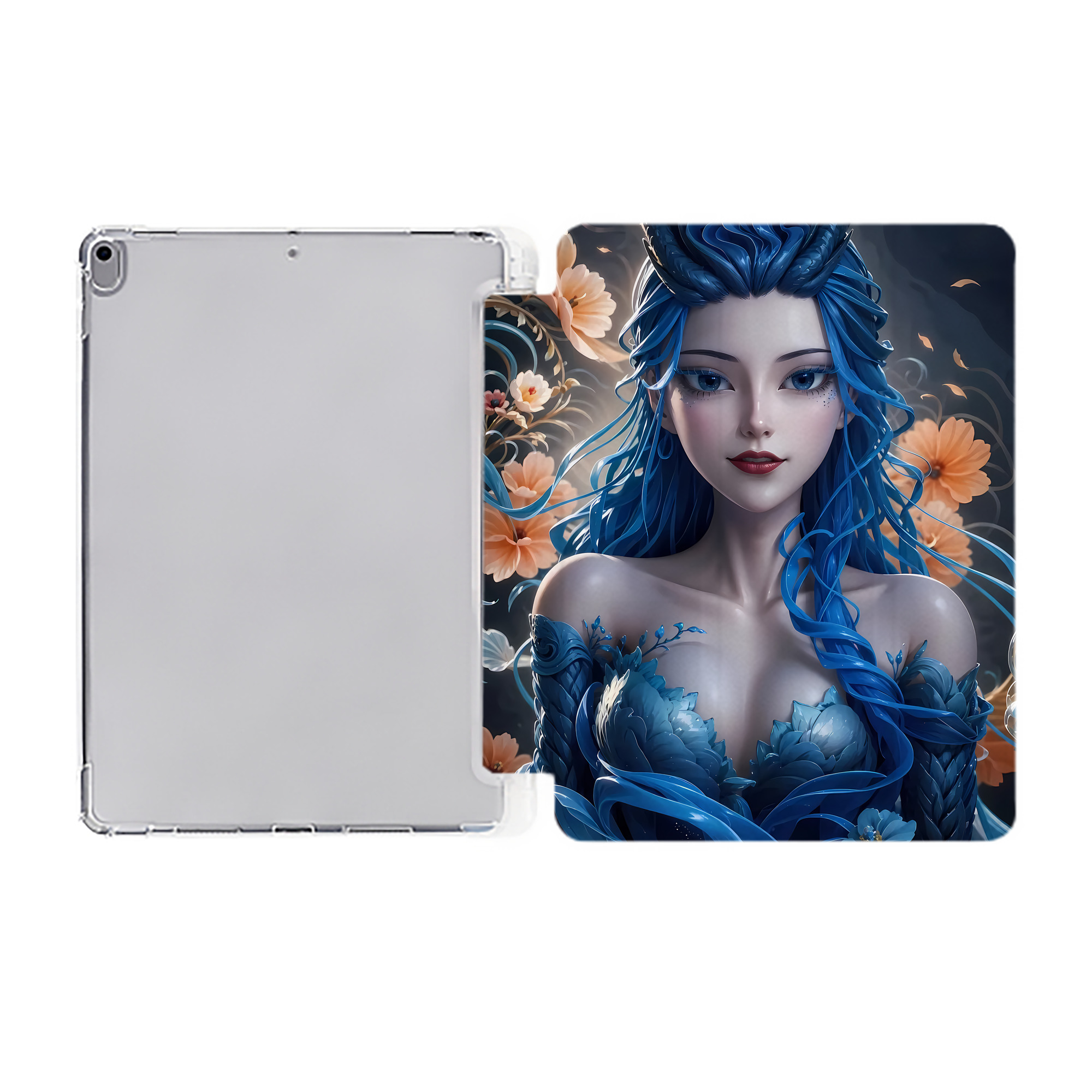 （画像用） Ne Zha 2 ナタ 魔童の大暴れ IPad ケース ペン収納付き 三つ折りスタンド PUレザー×シリコン 対応機種9.5/10.5/10.9インチ